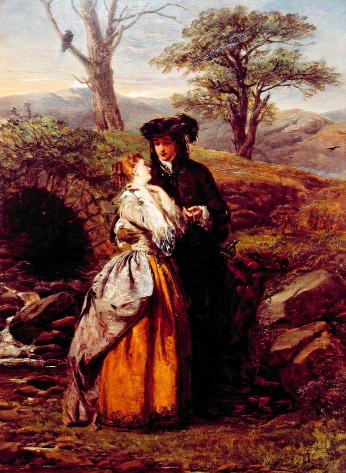 The Bride of Lammermoor (from Sir Walter Scott's novel), vintage artwork by William Powell Frith, A3 (16x12") Poster Print