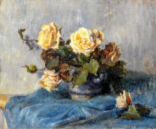 Bouquet de roses, vintage artwork by Paul Gauguin, 12x8" (A4) Poster