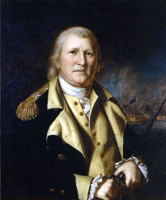 General William Moultrie, vintage artwork by Rembrandt Peale, 12x8" (A4) Poster