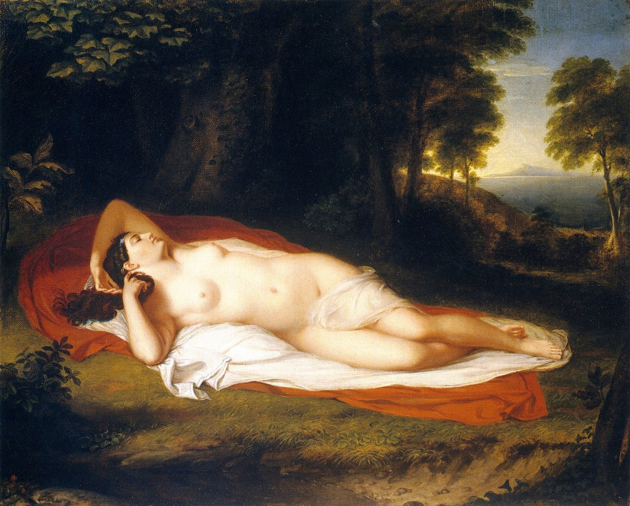 Ariadne (after John Vanderlyn), vintage artwork by Asher Brown Durand, A3 (16x12") Poster Print