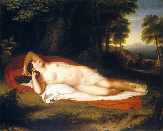 Ariadne (after John Vanderlyn), vintage artwork by Asher Brown Durand, A3 (16x12") Poster Print