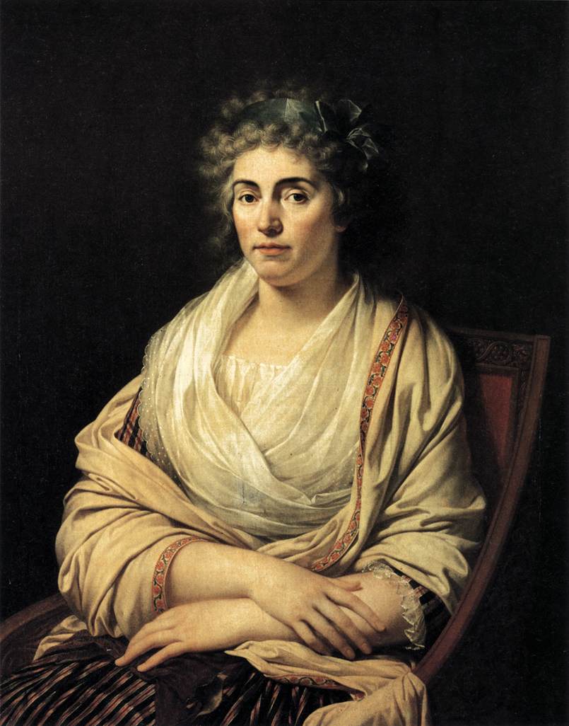 Portrait of the Countess d'Albany, vintage artwork by François-Xavier Fabre, 12x8" (A4) Poster