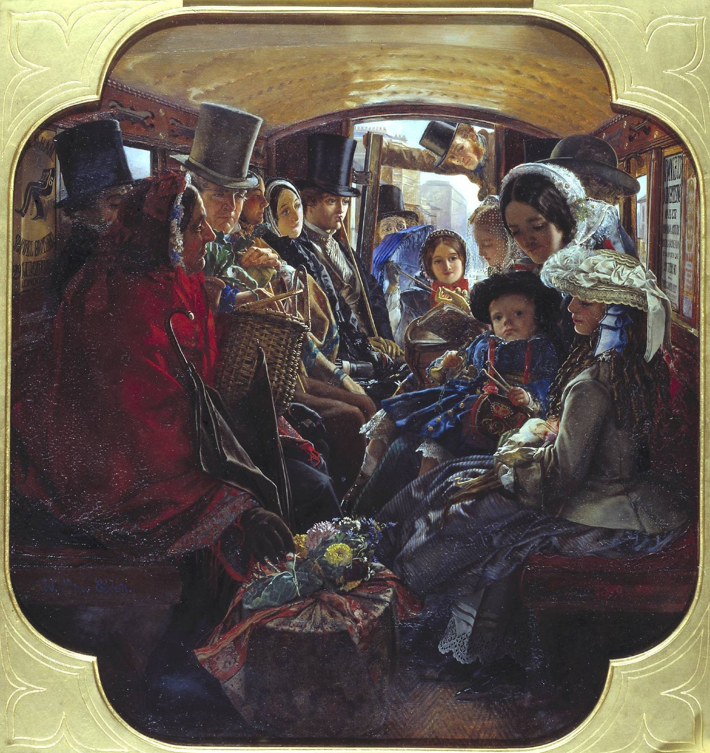 Omnibus Life in London, vintage artwork by William Maw Egley, 12x8" (A4) Poster
