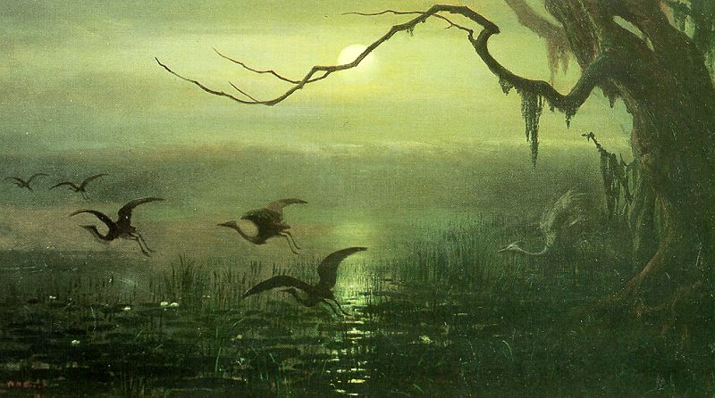 Phantom Crane, vintage artwork by William Holbrook Beard, 12x8" (A4) Poster