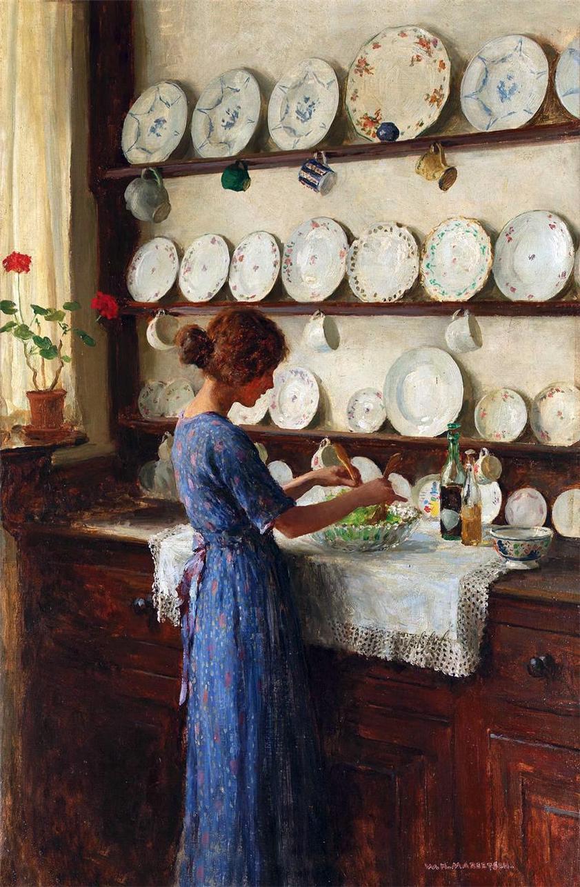 The lady of the house by William Henry Margetson,A3(16x12")Poster