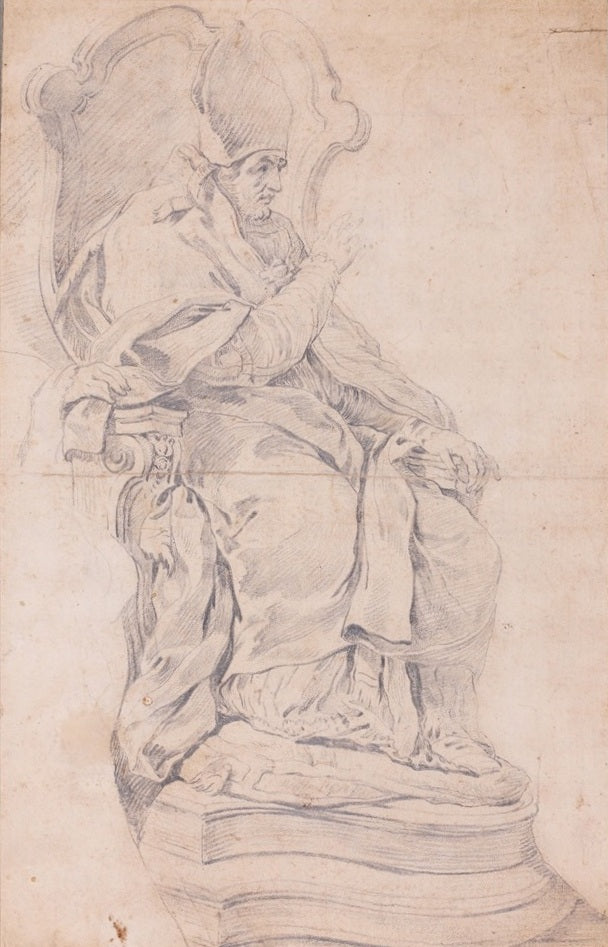 Alexander VIII Blessing, vintage artwork by Charles-Joseph Natoire, 12x8" (A4) Poster