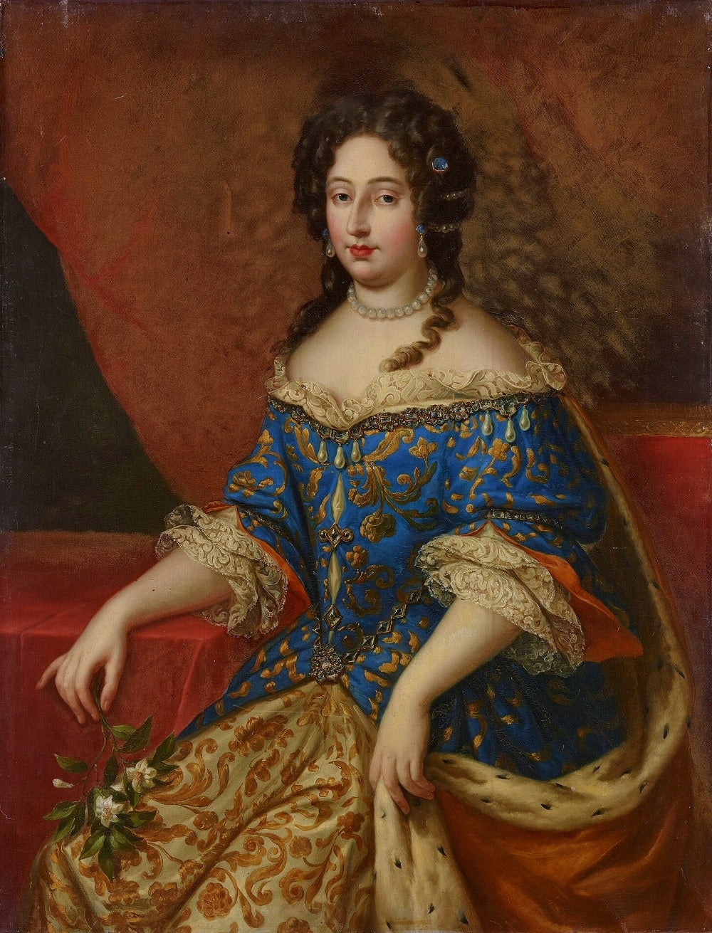 Eleonore-Marie of Austria, Queen of Poland, vintage artwork by Jean-Pierre Franque, 12x8" (A4) Poster