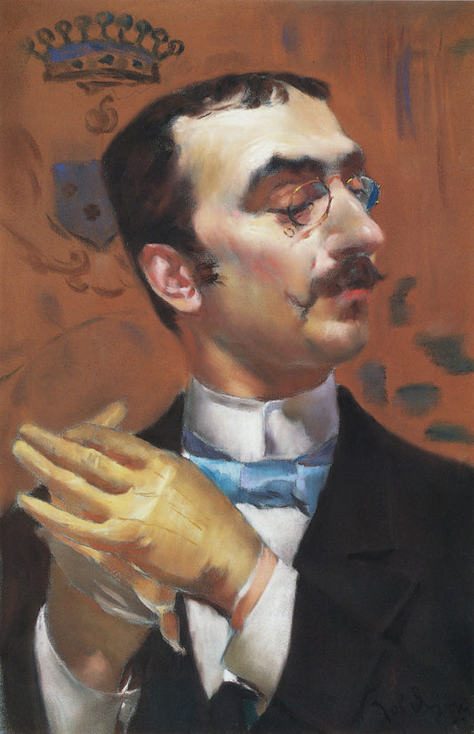 French Painter Henri de Toulouse-Lautrec, vintage artwork by Giovanni Boldini, 12x8" (A4) Poster