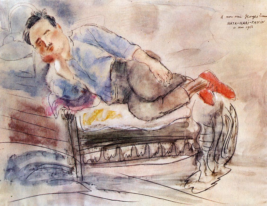 Georges Eisenmann by Jules Pascin,16x12(A3) Poster