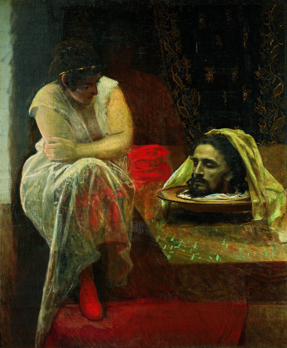 Herodias, vintage artwork by Ivan Kramskoi, 12x8" (A4) Poster