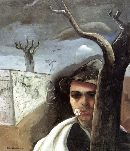 Self-Portrait with Apple Blossom by Felix Nussbaum,16x12(A3) Poster