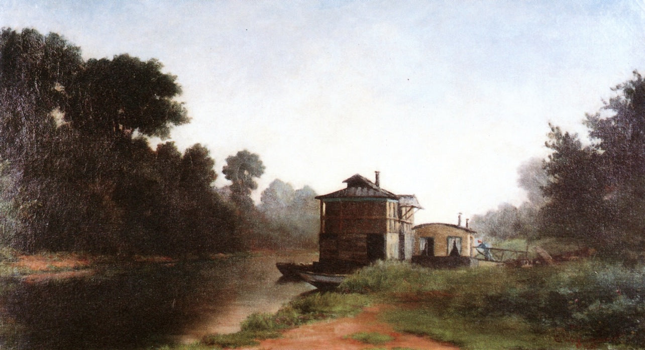 The Laundry Boat at Bas-Meudon, vintage artwork by Claude-Emil Schuffenecker, 12x8" (A4) Poster