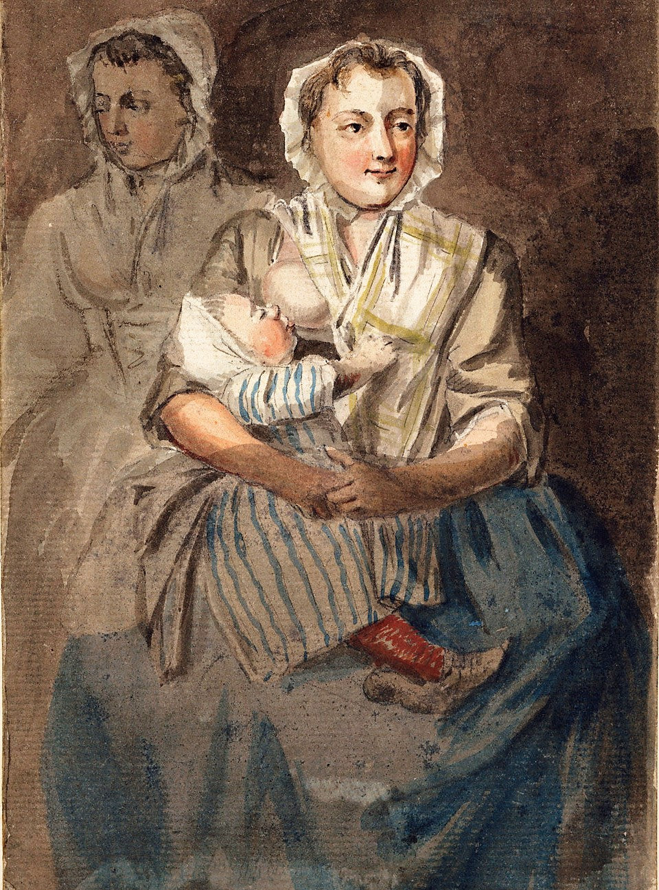 The wife of Bob Nunn, Keeper at Sandpit Gate, vintage artwork by Paul Sandby , R.A., 12x8" (A4) Poster