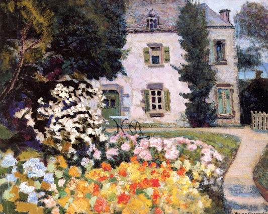 House at Ploare, vintage artwork by Victor Charreton, 12x8" (A4) Poster