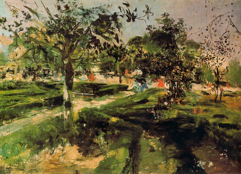 Alameda, vintage artwork by Ignacio Pinazo Camarlench, 12x8" (A4) Poster