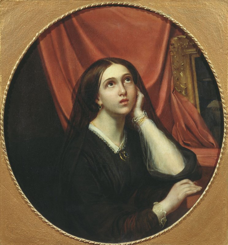 A Widow, vintage artwork by Ivan Ksenofontov, A3 (16x12") Poster Print