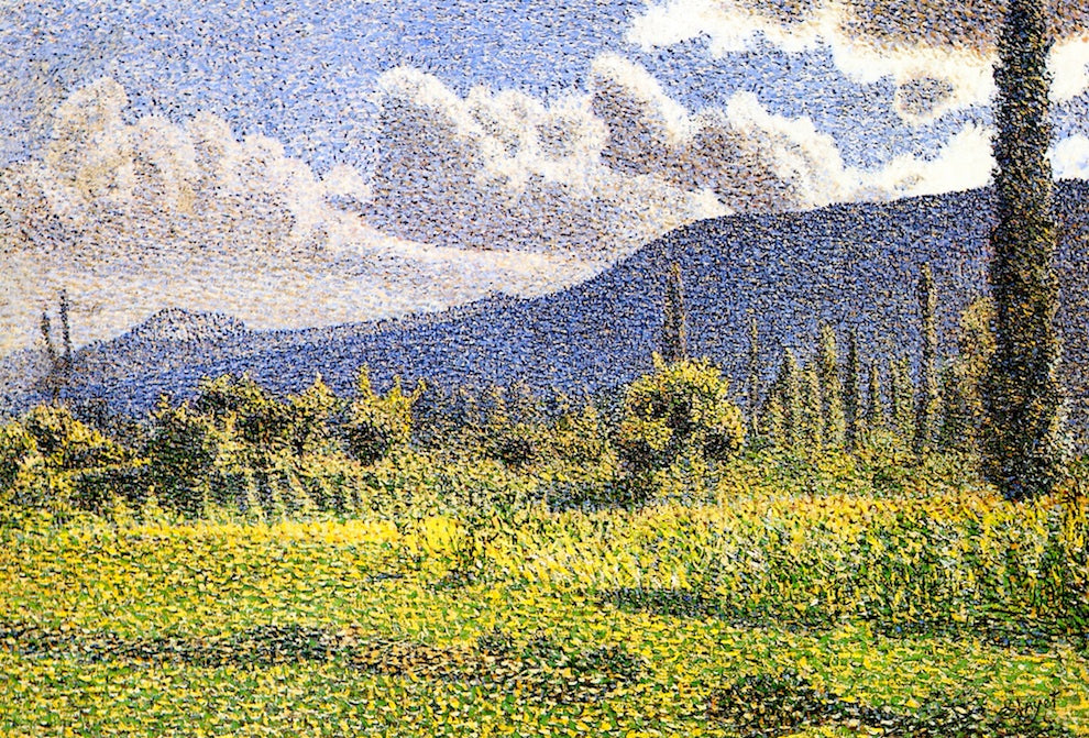 Blue Hill by Louis Hayet,A3(16x12")Poster