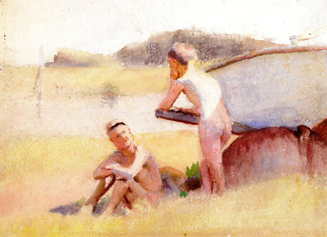 Scene at Holly Beach by Thomas P. Anshutz,A3(16x12")Poster