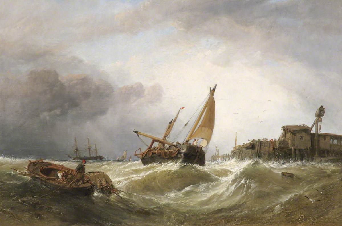 The Mouth of the Texel, vintage artwork by Clarkson Frederick Stanfield, A3 (16x12") Poster Print