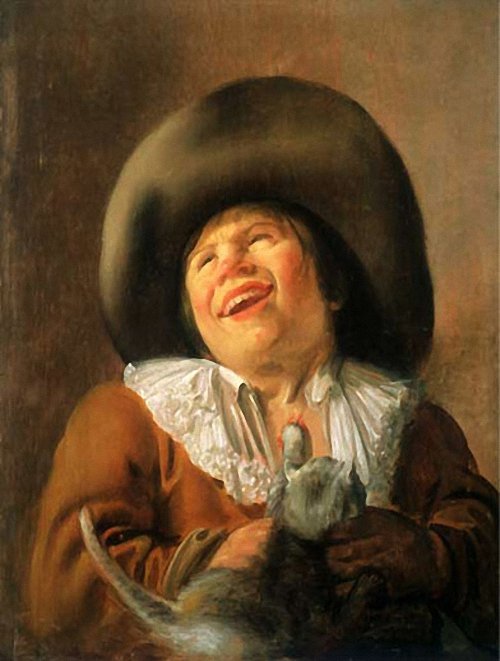 Boy with a Cat, vintage artwork by Jan Miense Molenaer, 12x8" (A4) Poster