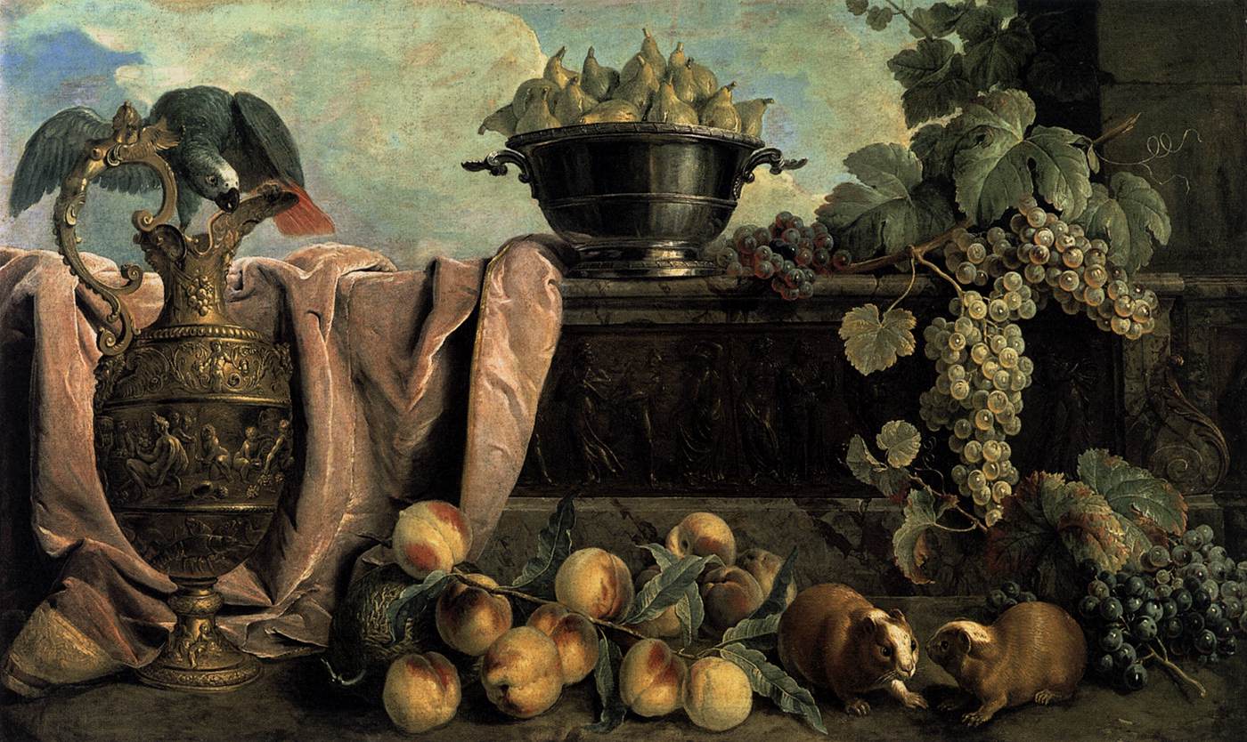 Still-Life with Ewer, vintage artwork by François Desportes, 12x8" (A4) Poster