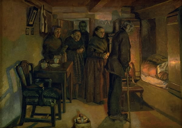 At a Deathbed by Fritz Syberg,A3(16x12")Poster