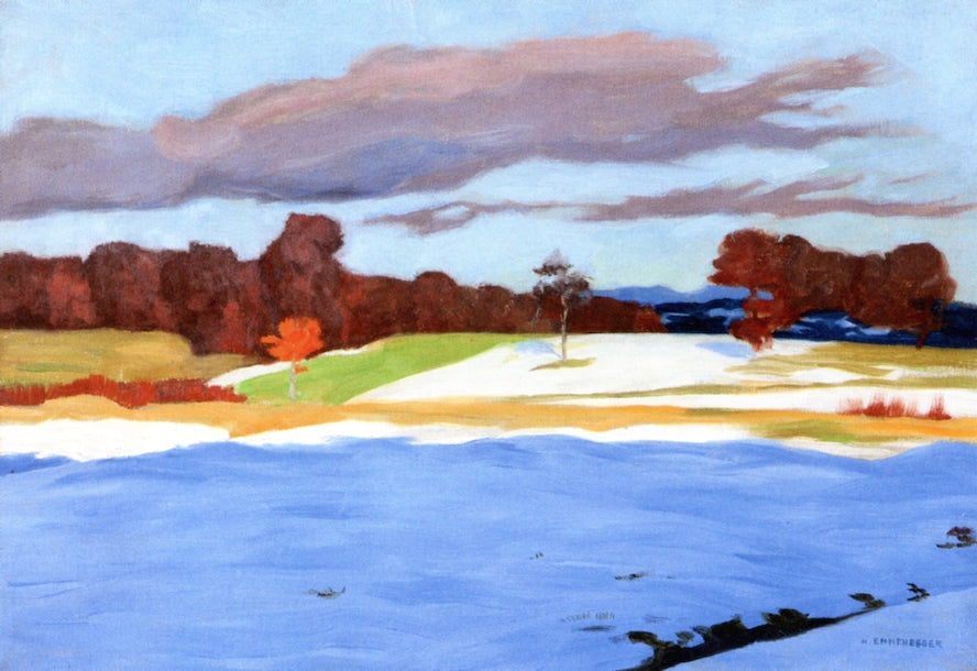 Foehny Atmosphere in Wint, vintage artwork by Hans Emmenegger, 12x8" (A4) Poster