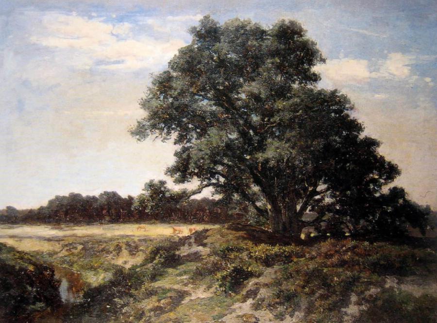 The Big Tree, Gardiners Creek, vintage artwork by Louis Buvelot, A3 (16x12") Poster Print