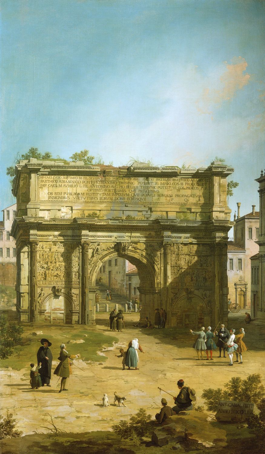 The Arch of Septimius Severus, vintage artwork by Canaletto, 12x8" (A4) Poster