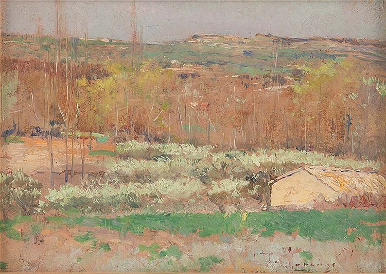 Landscape with Orchard by David Dellepiane,A3(16x12")Poster