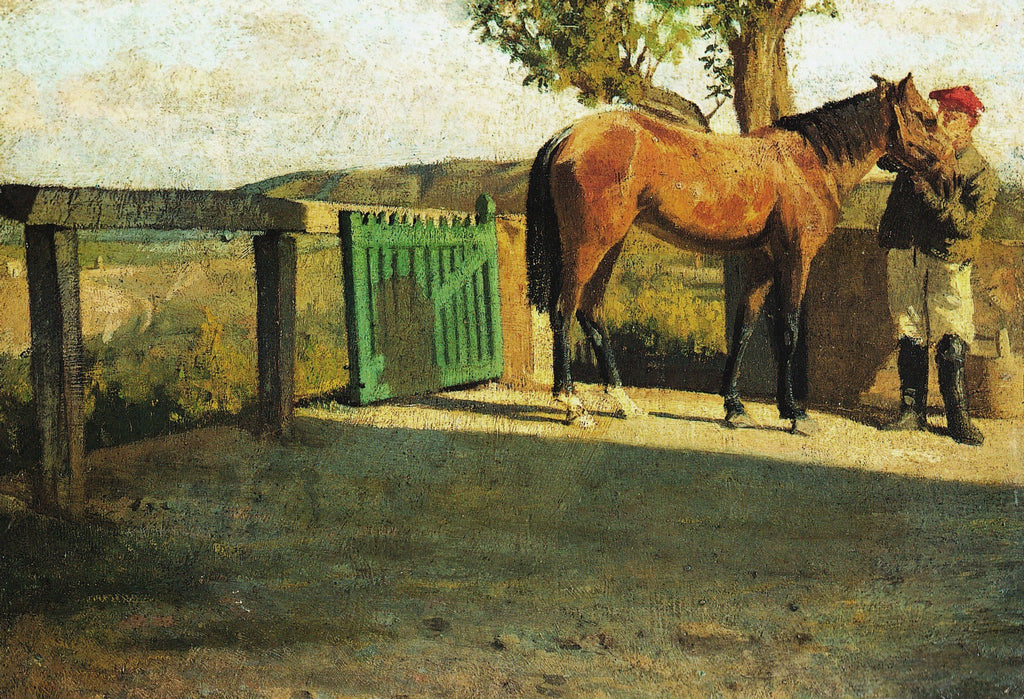 Horse in the Sunlight, vintage artwork by Giuseppe Abbati, 12x8" (A4) Poster