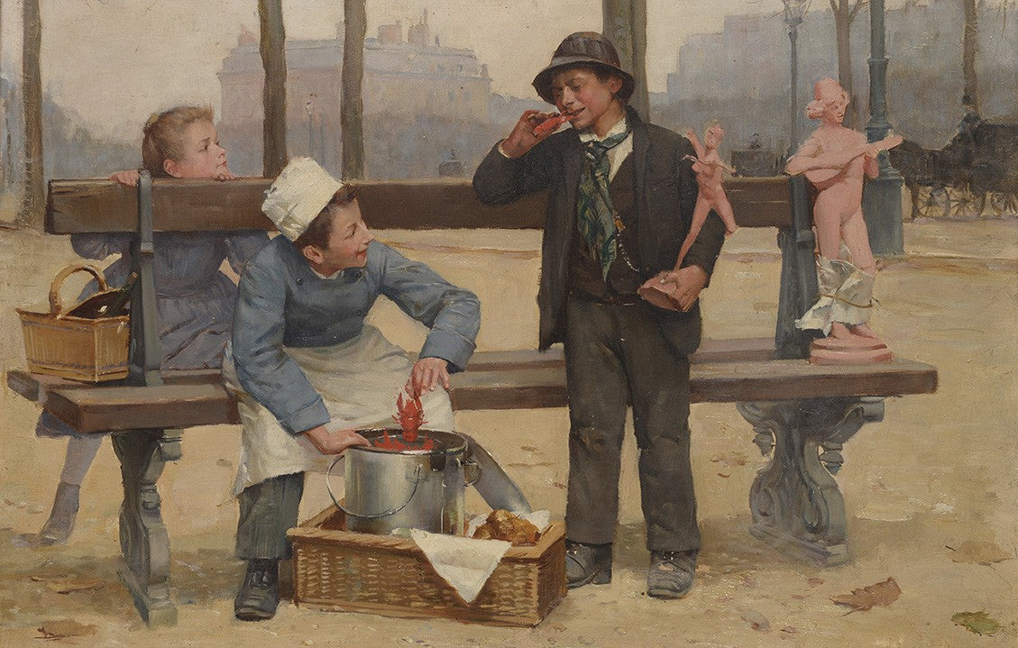 ans un parc, l'un tenant une by Paul-Charles Chocarne-Moreau,A3(16x12")Poster