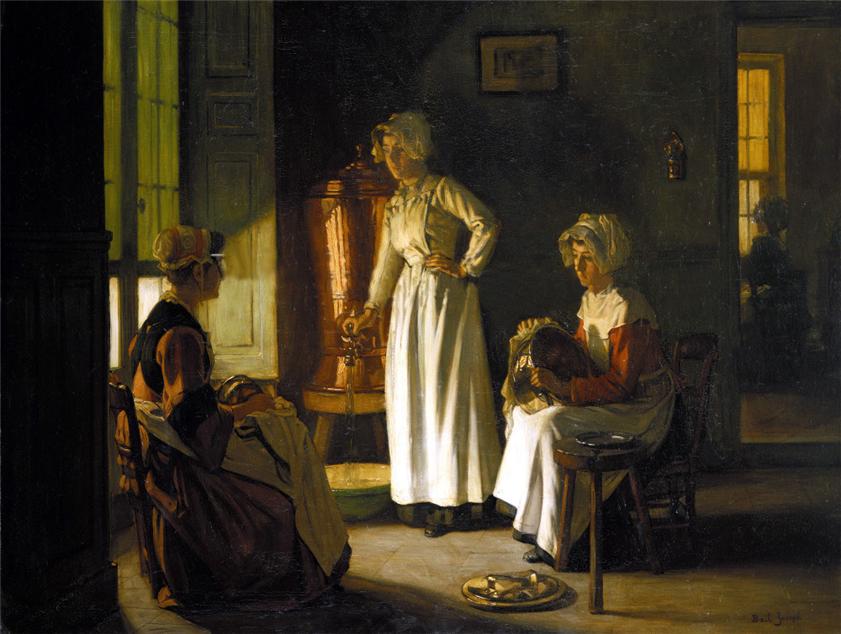 Women Polishing Brass by Claude Joseph Bail,A3(16x12")Poster