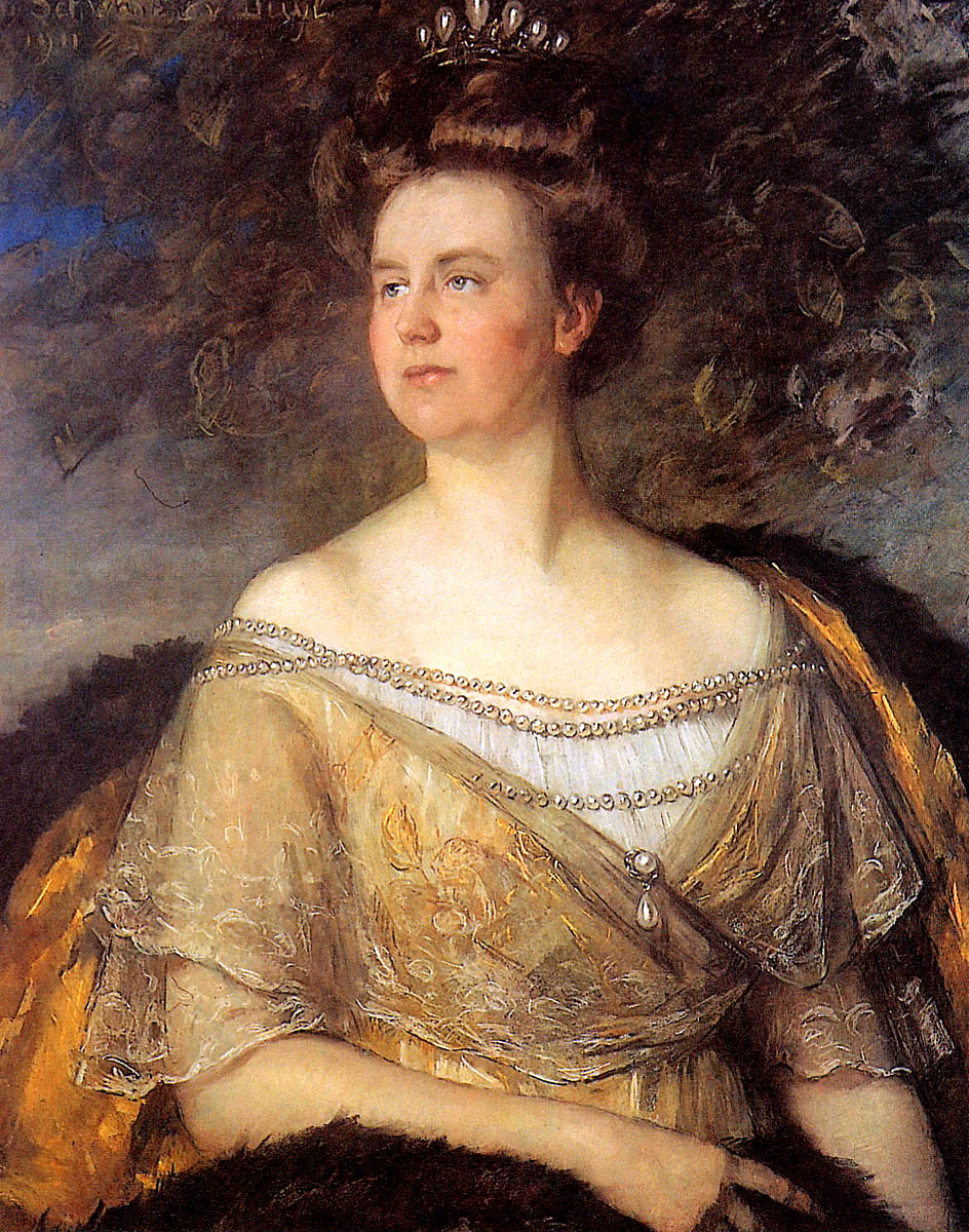 Queen Wilhemina, vintage artwork by Therèse Schwartze, 12x8" (A4) Poster