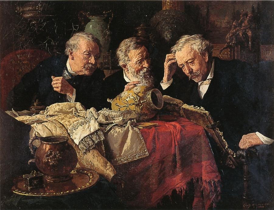 An Old Antique Volume, vintage artwork by Louis Charles Moeller, 12x8" (A4) Poster