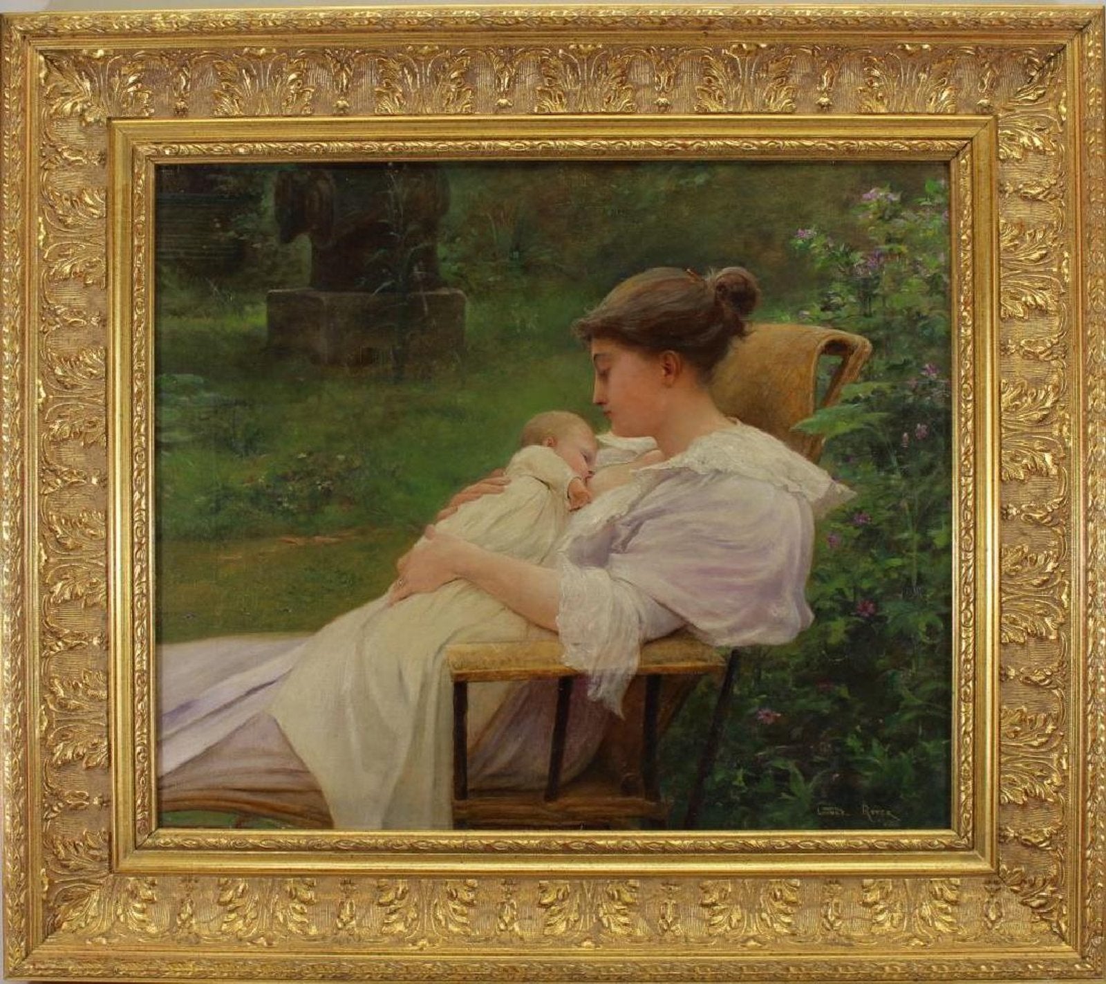Nursing by Lionel-Noël Royer,A3(16x12")Poster