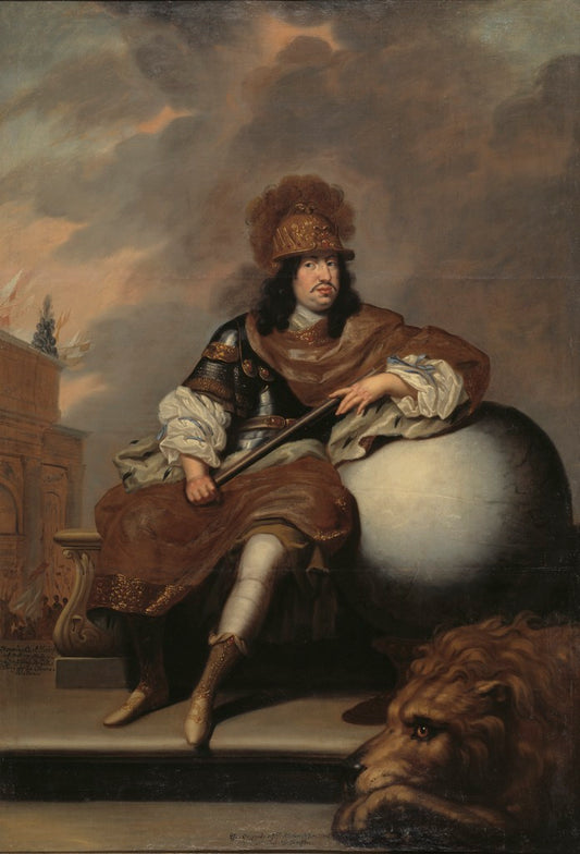 King Karl X Gustav, vintage artwork by David von Krafft, 12x8" (A4) Poster