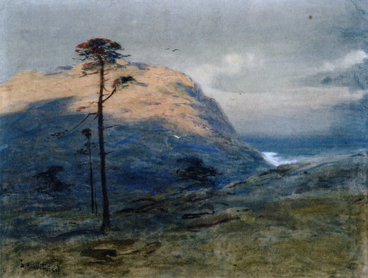 Evening, White Head, Monhegan Island, vintage artwork by Samuel P. R. Triscott, 12x8" (A4) Poster