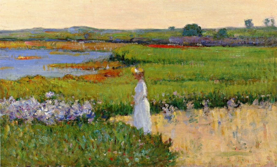 Woman by the Sea, Cape Ann, Massachusetts by Theodore Wendel,A3(16x12")Poster