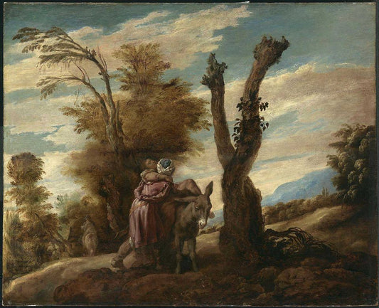 Parable of the Good Samaritan, vintage artwork by Domenico Fetti, 12x8" (A4) Poster