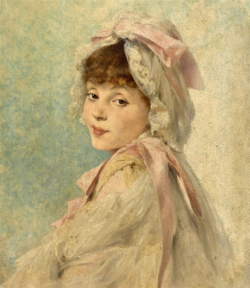 brielle Rejane as a Young Actress by William Henry Margetson,A3(16x12")Poster