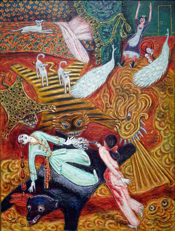 Crime of Passion, vintage artwork by Nils Dardel, 12x8" (A4) Poster