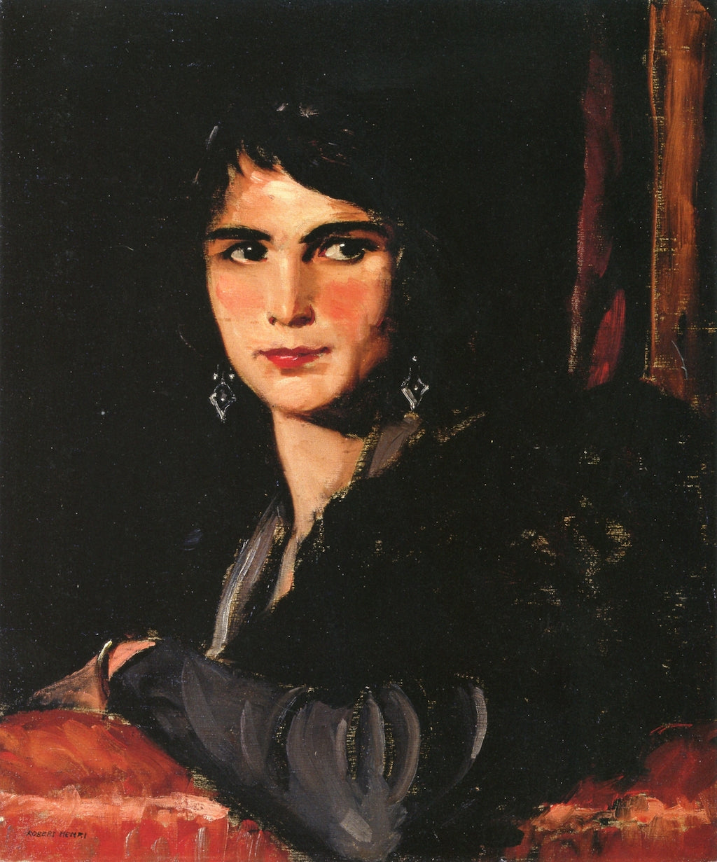Anita Martinez, vintage artwork by Robert Henri, 12x8" (A4) Poster