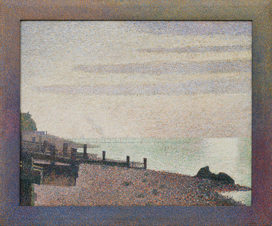 Evening, Honfleur, vintage artwork by Georges Seurat, 12x8" (A4) Poster