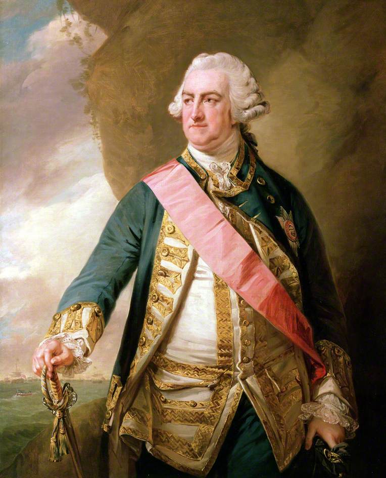 Admiral Edward Hawke, vintage artwork by Francis Cotes, R.A., 12x8" (A4) Poster
