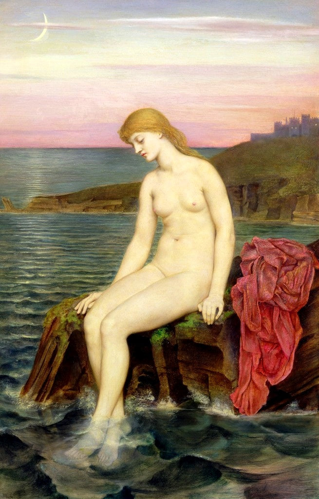 The Little Sea Maid by Evelyn de Morgan,A3(16x12")Poster