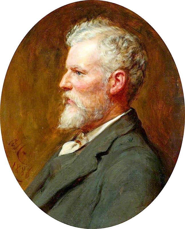 Alfred Waterhouse, RA, vintage artwork by Arthur Stockdale Cope, 12x8" (A4) Poster