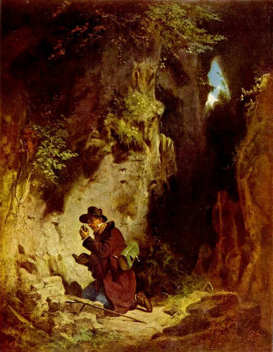 The Geologist, vintage artwork by Carl Spitzweg, A3 (16x12") Poster Print
