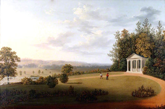 The Temple, 28 January 1830, vintage artwork by Joseph Francis Gilbert, 12x8" (A4) Poster