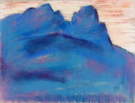 Blue Mountain (Garmisch-Partenkirchen), vintage artwork by Marsden Hartley, 12x8" (A4) Poster